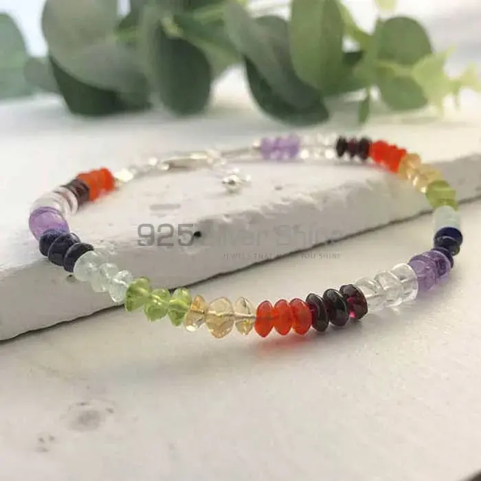 Handmade Beads Yoga Bracelets With Sterling Silver Jewelry SSCB106