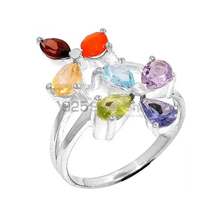 Handmade Chakra Meditation Ring With Sterling Silver Jewelry SSCR111