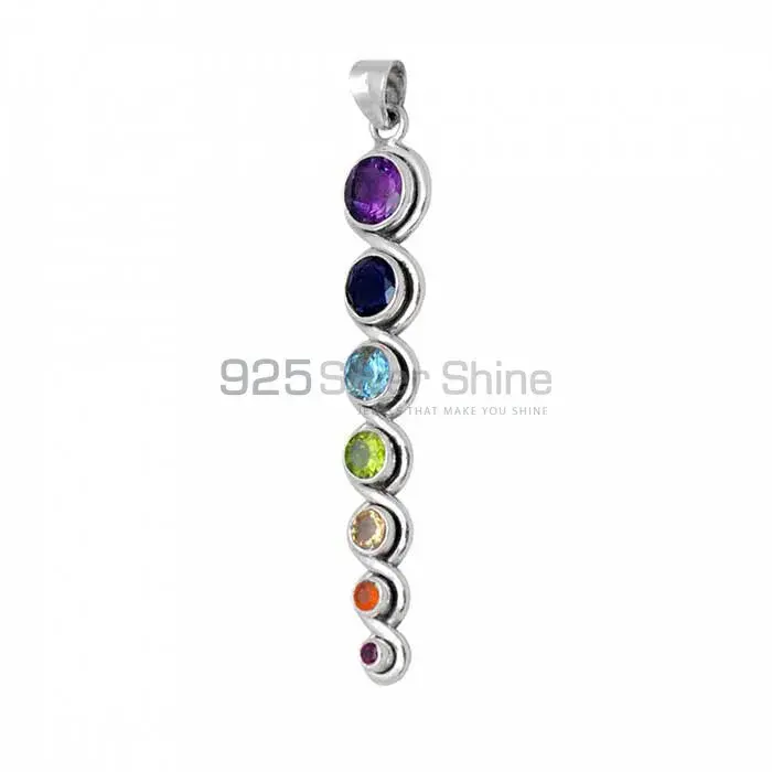 Handmade Chakra Yoga Pendant With 925 Sterling Silver Jewelry SSCP127_0