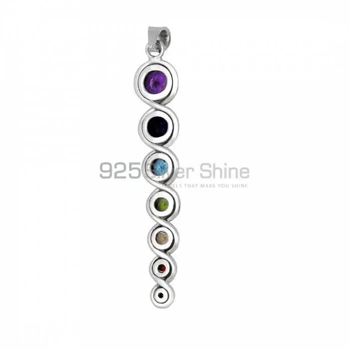Handmade Chakra Yoga Pendant With 925 Sterling Silver Jewelry SSCP127_1