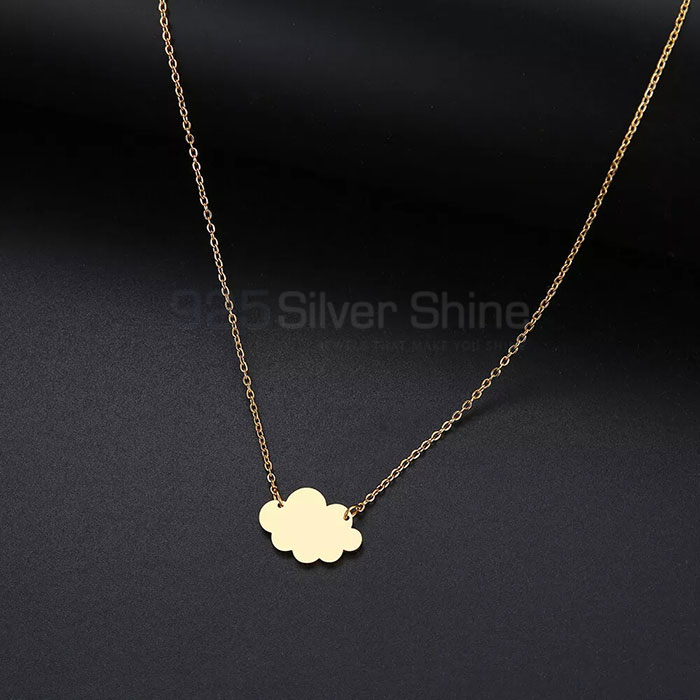 Handmade Cloud Minimalist Necklace In 925 Sterling Silver CLMN22
