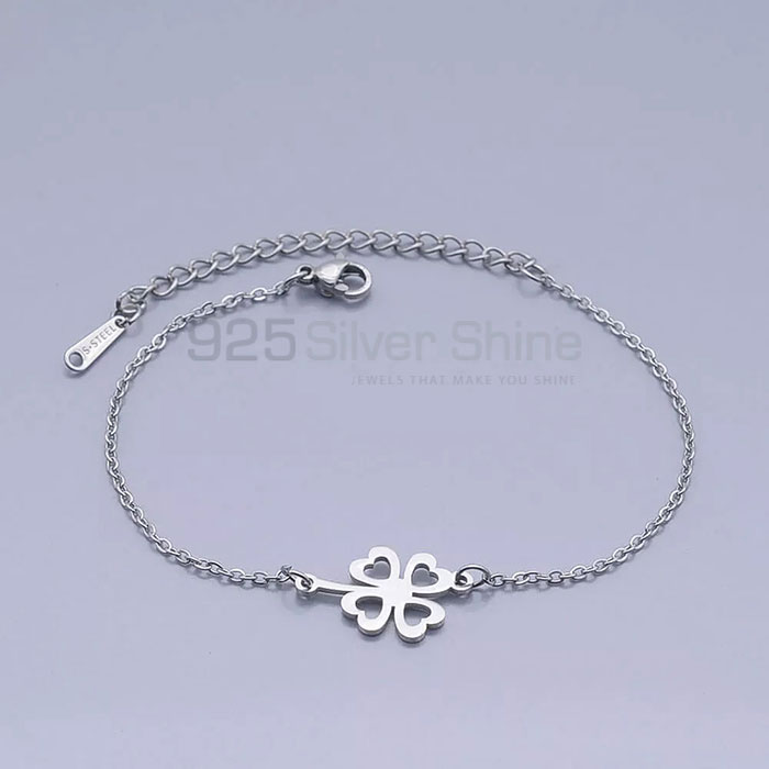 Handmade Clover Bracelet In 925 Sterling Silver CFMB26