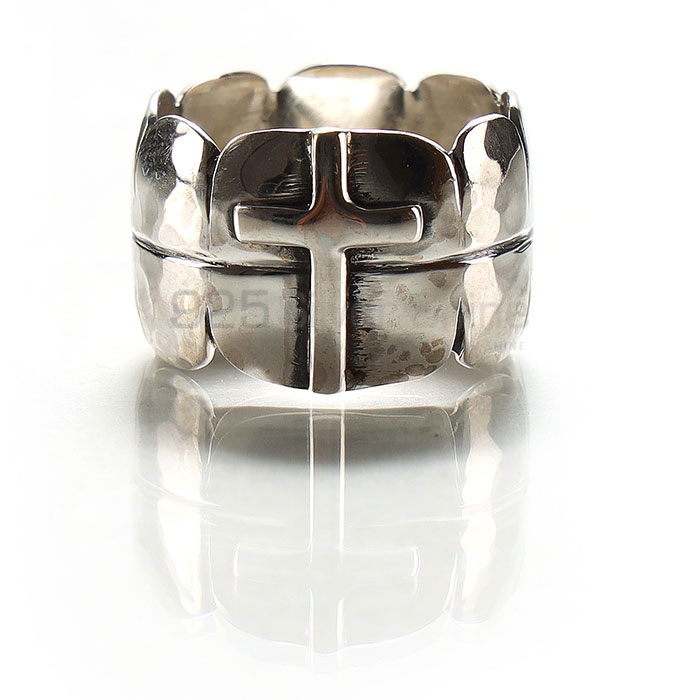 Handmade Cross Band In Sterling Silver Ring SSR153