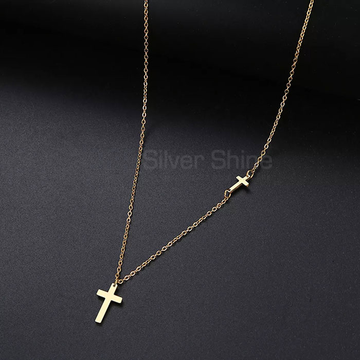 Handmade Cross Chain Minimalist Necklace In 925 Silver CRME65_0