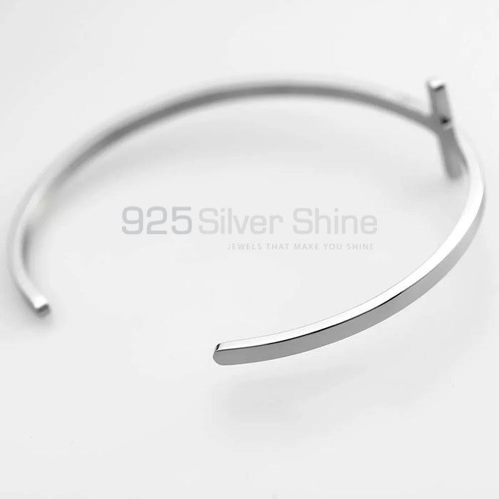 Handmade Cross Minimalist Crucifix Cuff Bangle Or Bracelets In 925 Silver CRMB50_0