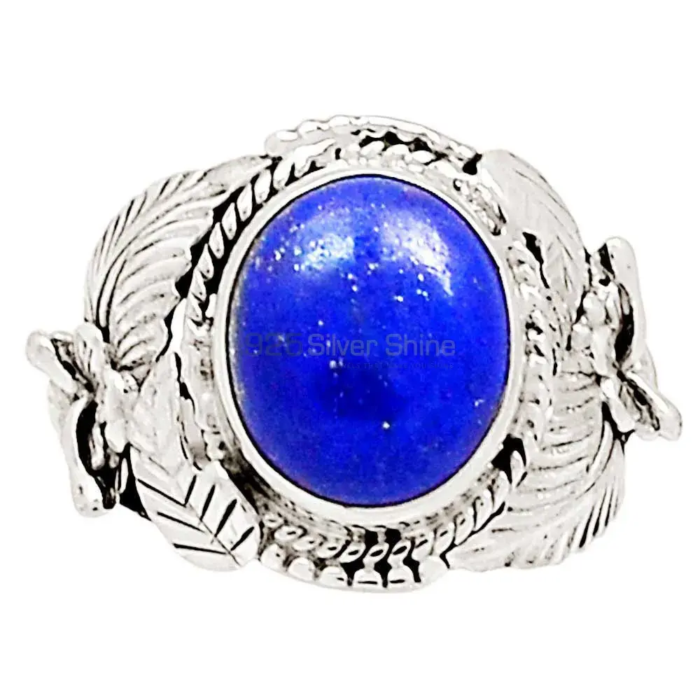 Handmade Designer Lapis Gemstone Ring In Silver Jewelry 925SR2319