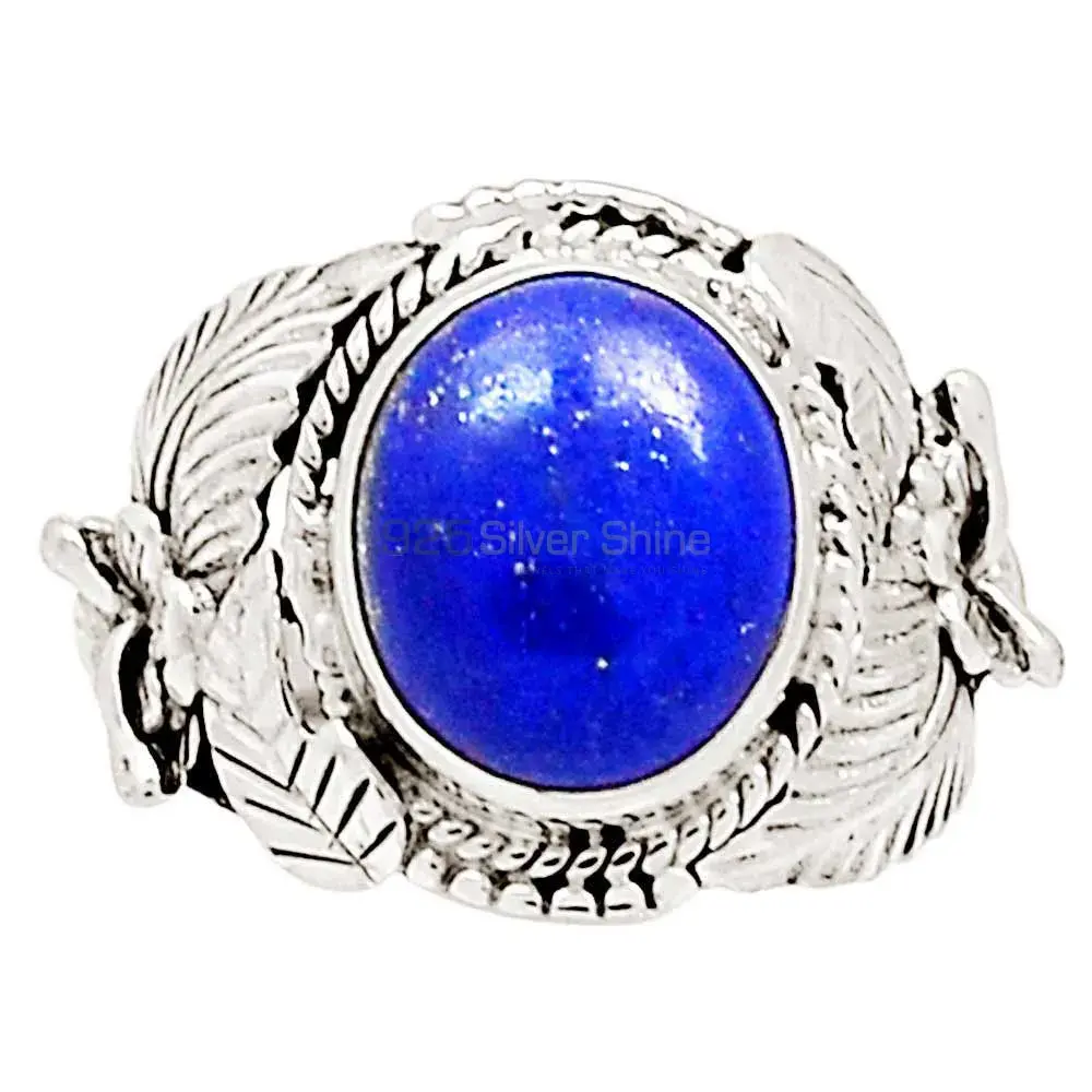 Handmade Lapis Gemstone Ring In Silver Jewelry 925SR2319