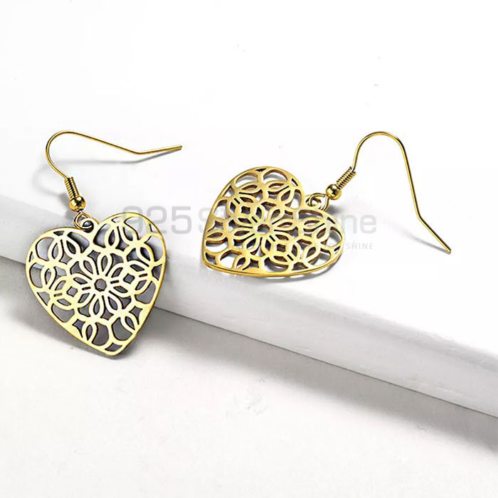 Handmade Filigree Heart Earring In 925 Sterling Silver FGME168