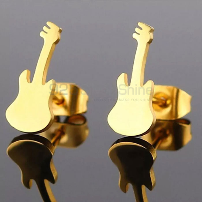 Handmade Guitar Players Music Stud Earring In 925 Silver MSME416_0