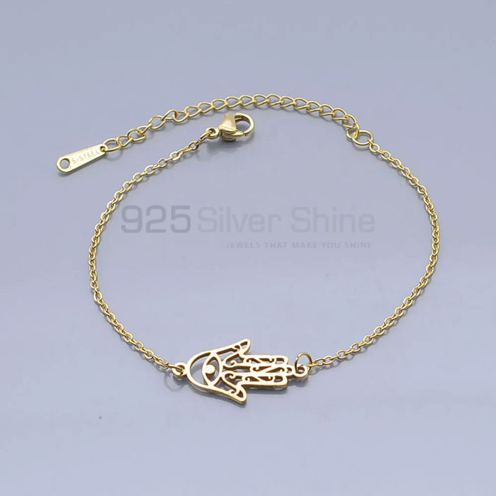 Handmade Hamsa Charm Bracelet In Sterling Silver HMMB306_0