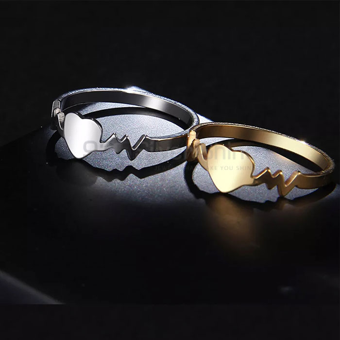 Handmade Heart Beat Ring Design In Sterling Silver HBMR324