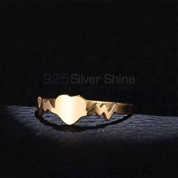 Handmade Heart Beat Ring Design In Sterling Silver HBMR324_1
