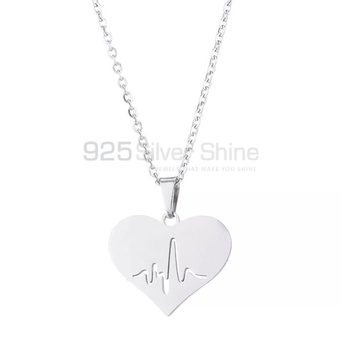 Handmade Heart Design Minimalist Silver Necklace HBME320