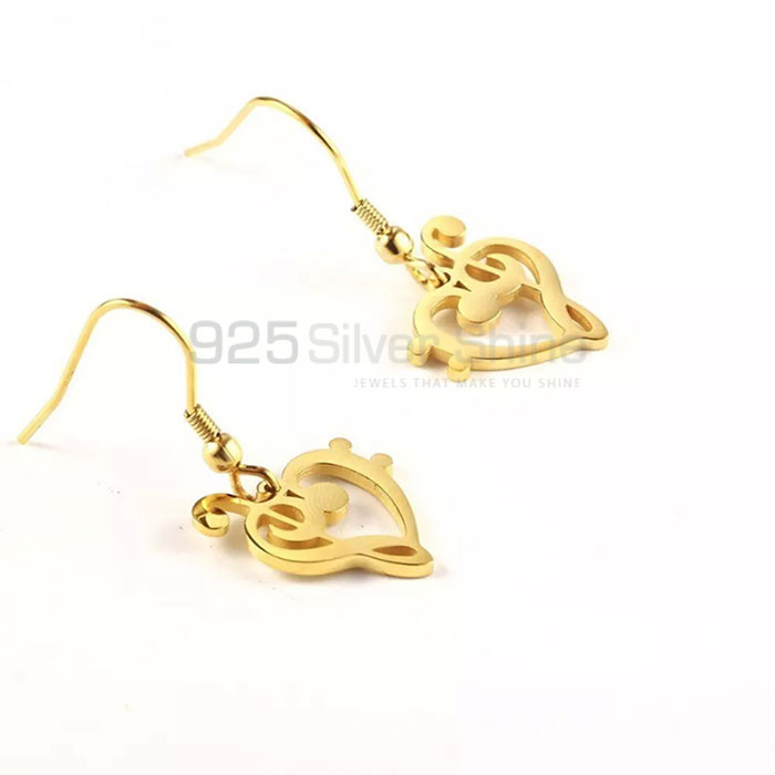 Handmade Heart Shape Music Minimalist 925 Silver Earring MSME412_0