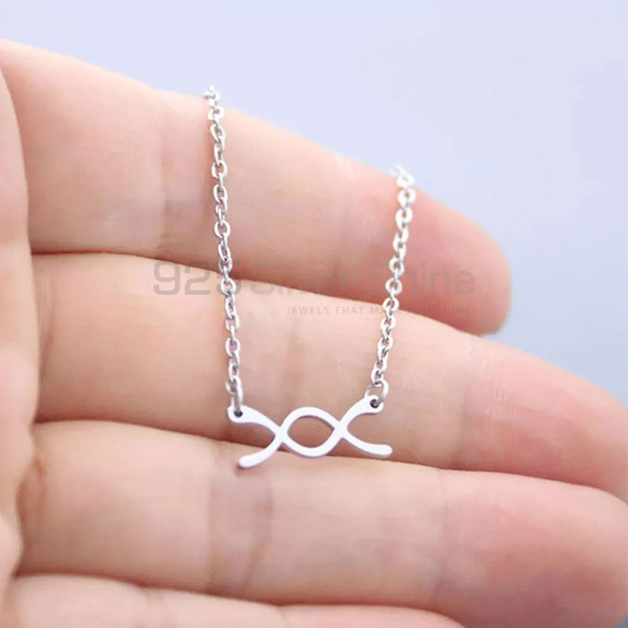 Handmade Infinity Sterling Silver Necklace For Women's INMB340_0
