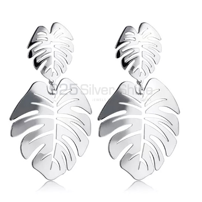 Handmade Leaf Design Flower Minimalist Stud Earring FWME194