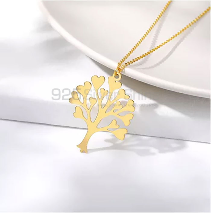 Handmade Life Of Tree Minimalist Necklace In 925 Silver TLMN619