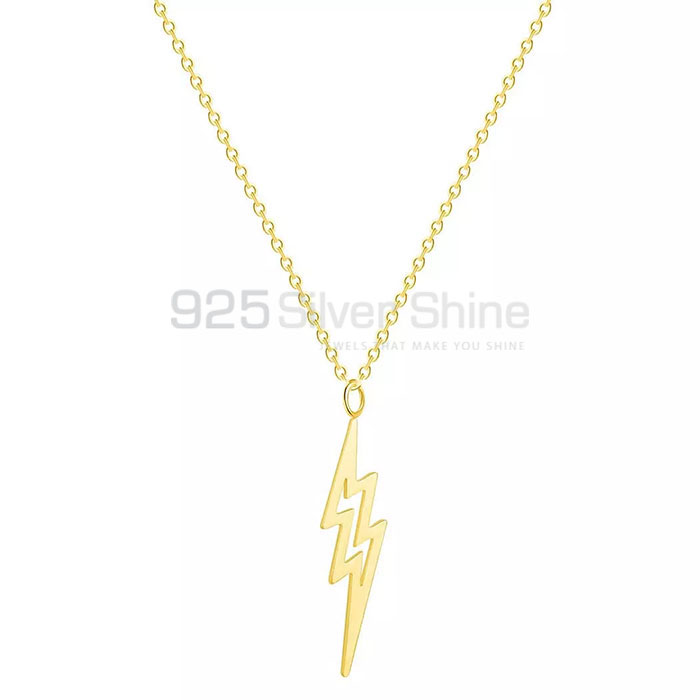 Handmade Lightening Charm Necklace In Sterling Silver LGMN345