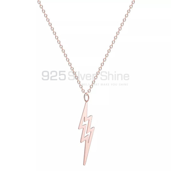 Handmade Lightening Charm Necklace In Sterling Silver LGMN345_0