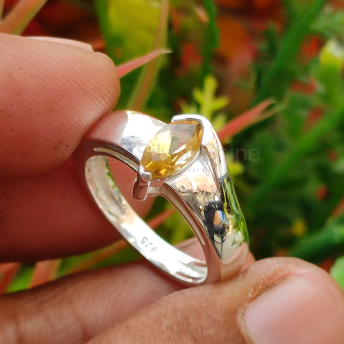 925 Silver Citrine Birthstone Rings For Women's SSR12_2