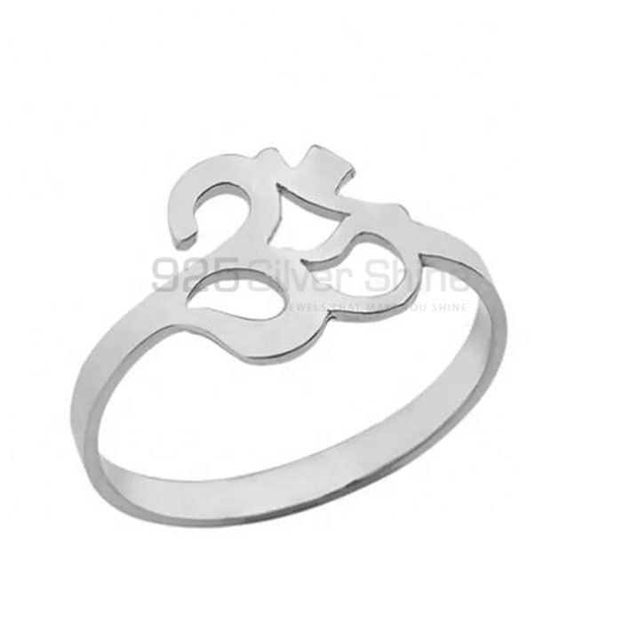 Handmade Om Symbol Yoga Ring In Sterling Silver SMMR585