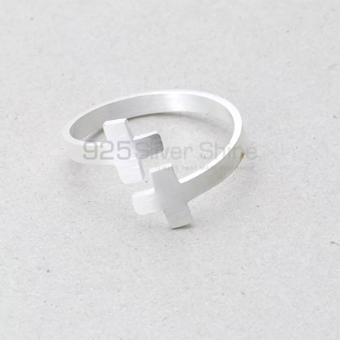 Handmade Open 925 Sterling Silver Adjustable Cross Ring CRMR72