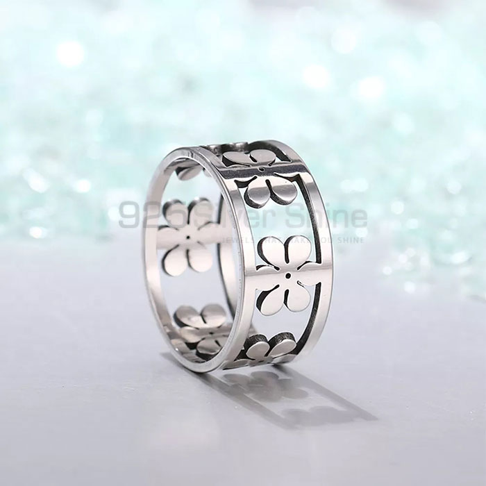 Handmade Perfect Flower Band Ring In Sterling Silver FWMR245_0