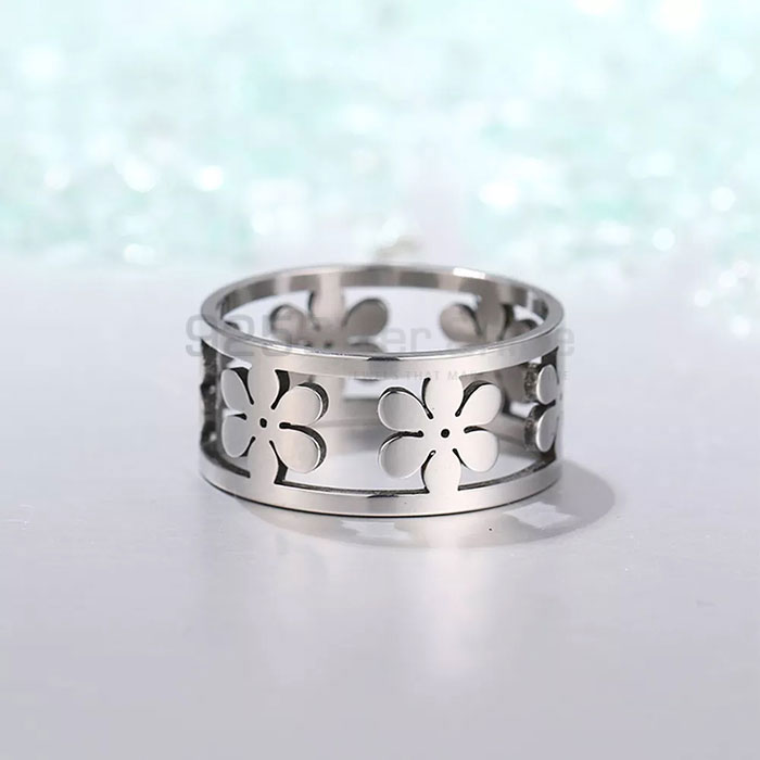 Handmade Perfect Flower Band Ring In Sterling Silver FWMR245_3
