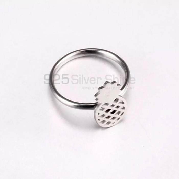 Handmade Pineapple Fruit Minimalist Ring In 925 Silver FRMR272