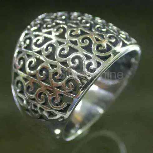 Handmade Plain Silver Rings Jewelry 925SR2448_0