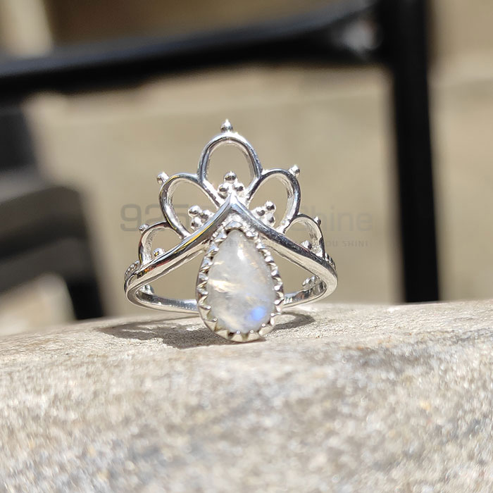 Handmade Rainbow Moonstone Ring In Sterling Silver SSR42