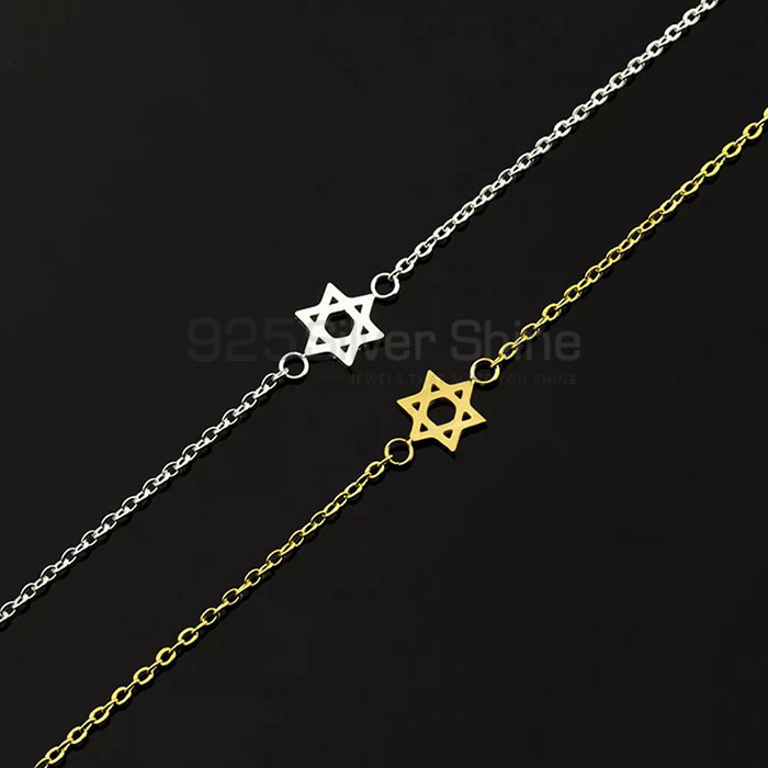 Handmade Single Star Charm Bracelet In 925 Silver STMR472_1