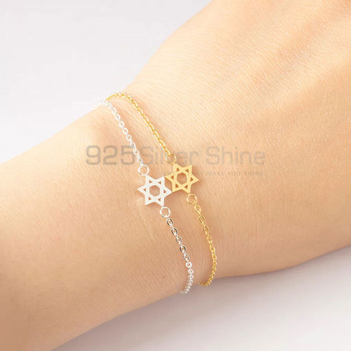 Handmade Single Star Charm Bracelet In 925 Silver STMR472_3