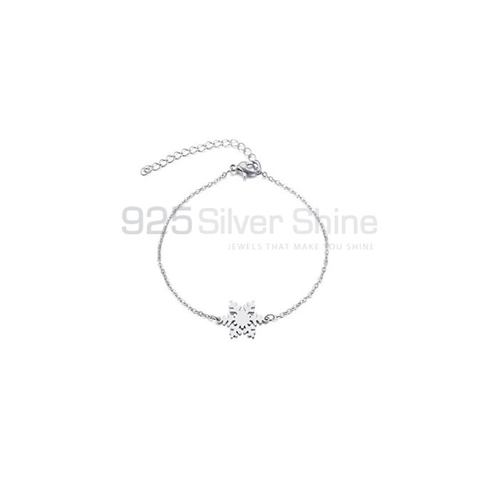 Handmade Snow Charm Bracelet In Sterling Silver SNMB448