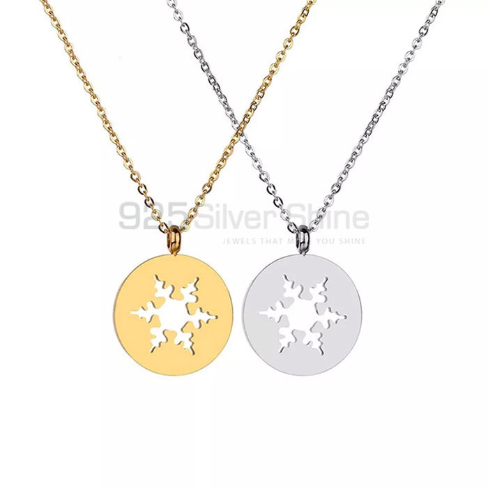 Handmade Snow Minimalist Necklace In Solid Silver SNMN453_4