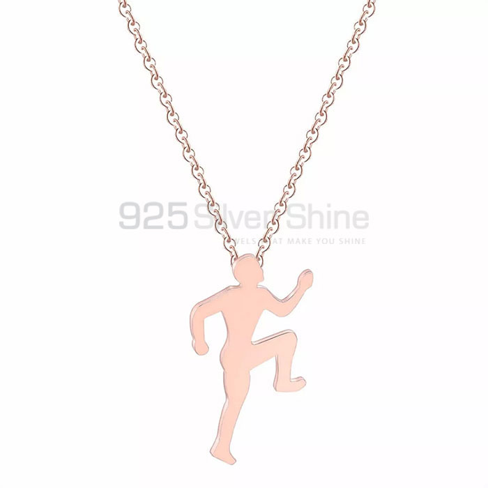 Handmade Sports Charms 925 Sterling Silver Runner Necklace SPMN460_0