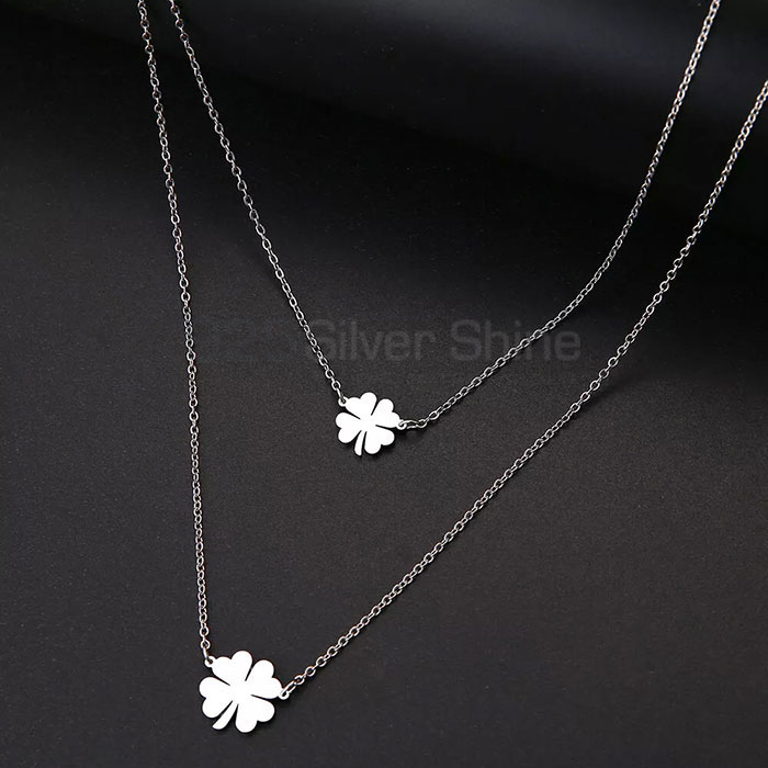 Handmade Sterling Silver Clover Minimalist Necklace Jewelry CFMN38_0