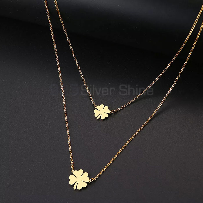 Handmade Sterling Silver Clover Minimalist Necklace Jewelry CFMN38_1