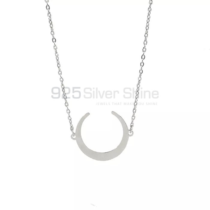 Handmade Sterling Silver Crescent Moon Necklace MOMN396