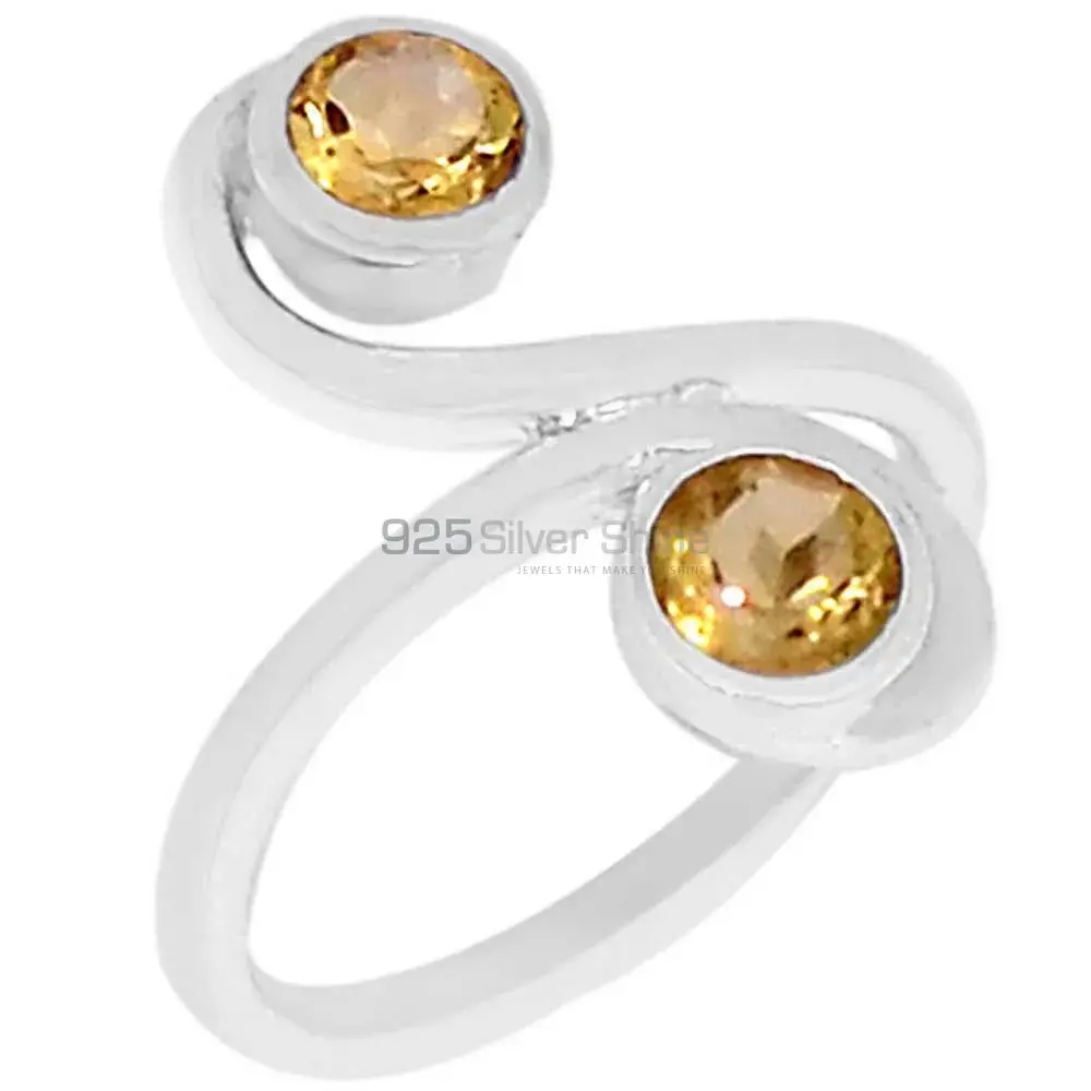 Handmade Sterling Silver Citrine Gemstone  Rings 925SR2308