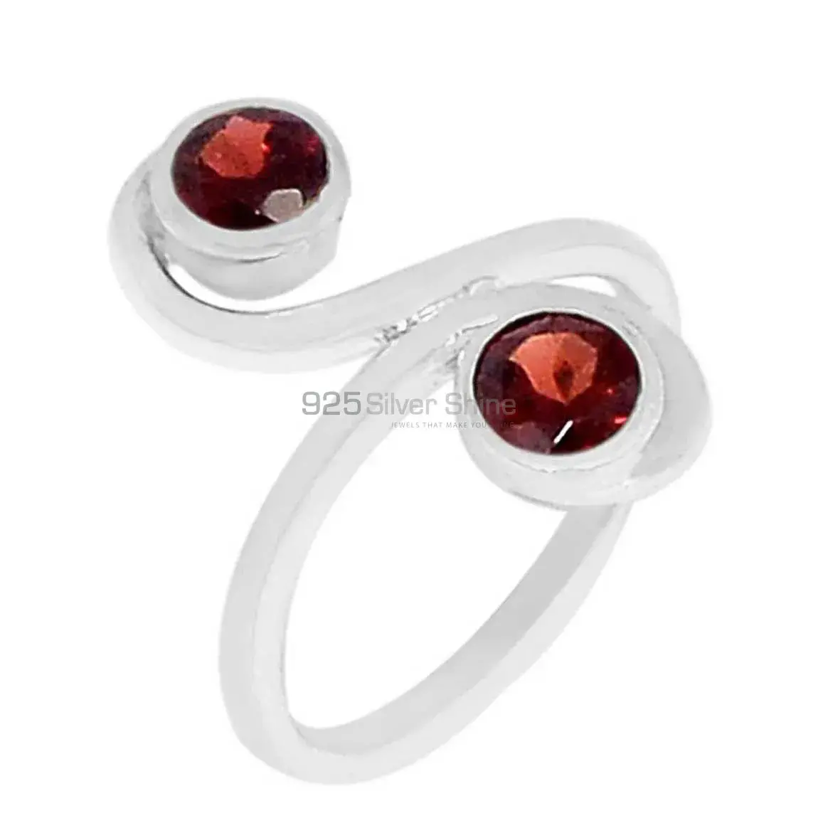 Handmade Sterling Silver Garnet Gemstone Rings Jewelry 925SR2309_0