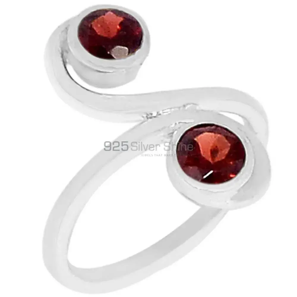 Handmade Sterling Silver Garnet Gemstone Rings Jewelry 925SR2309_0