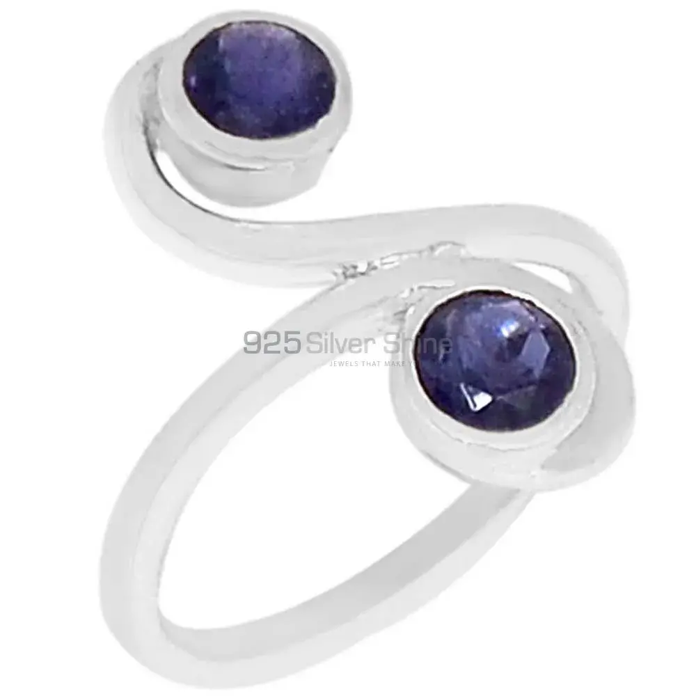 Handmade Sterling Silver Faceted Iolite Gemstone Ring Jewelry 925SR2310_0