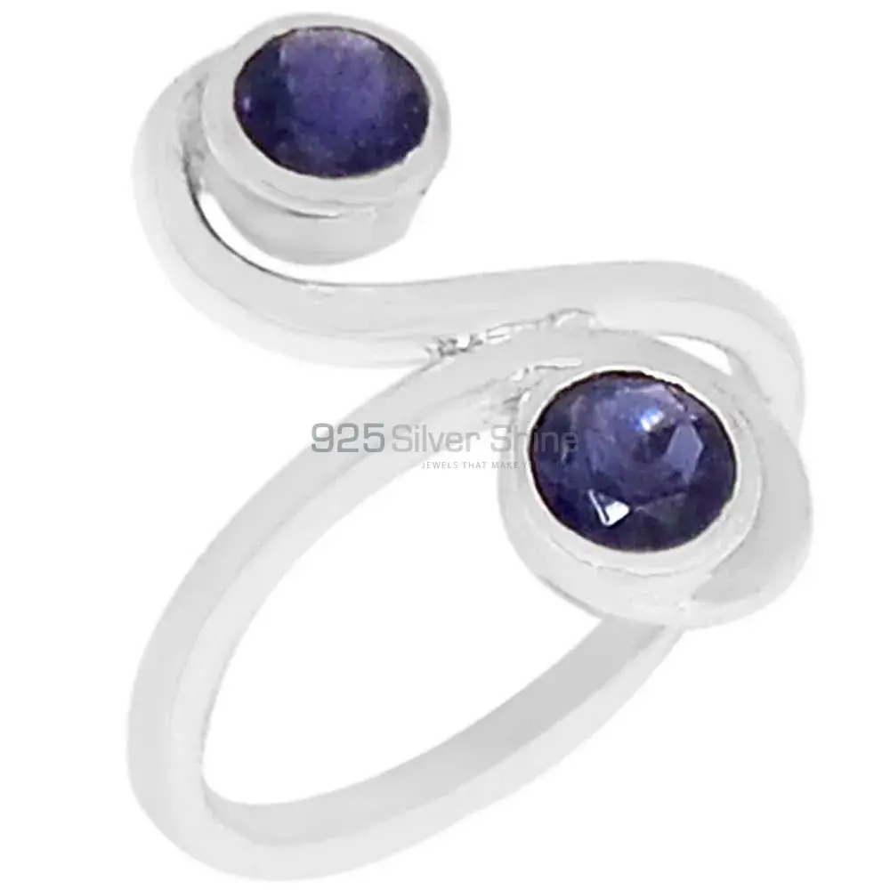 Handmade Sterling Silver Faceted Iolite Gemstone Ring Jewelry 925SR2310_1
