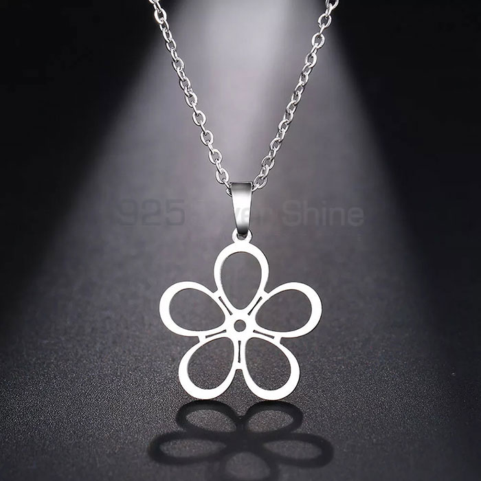 Handmade Stunning Silver Flower Necklace Jewelry FWMN213