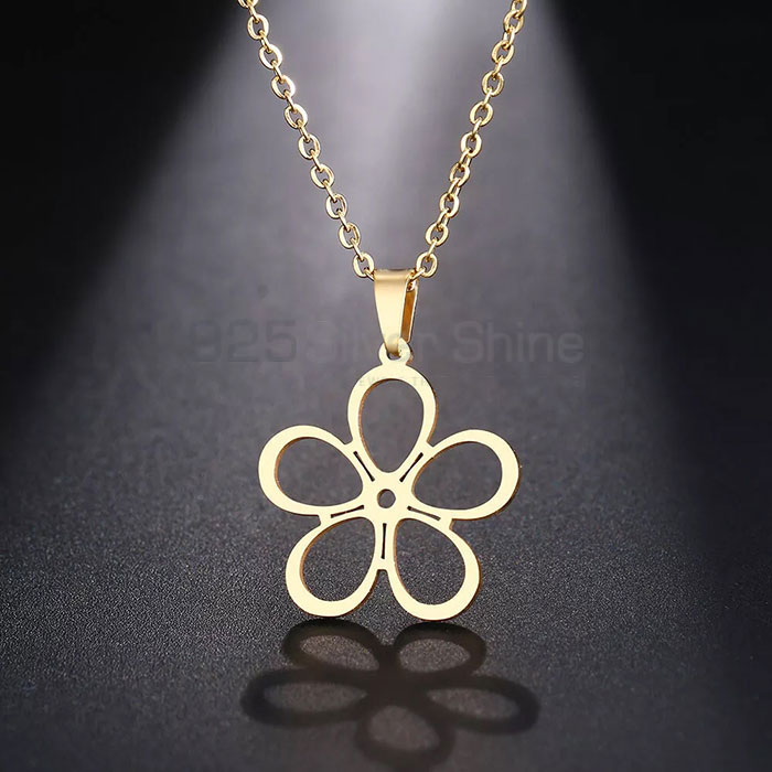 Handmade Stunning Silver Flower Necklace Jewelry FWMN213_0