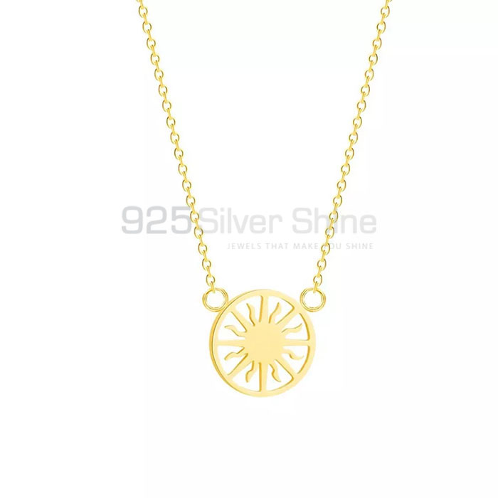Handmade Sun Flower Sterling Silver Charm Necklace MOMN394_0