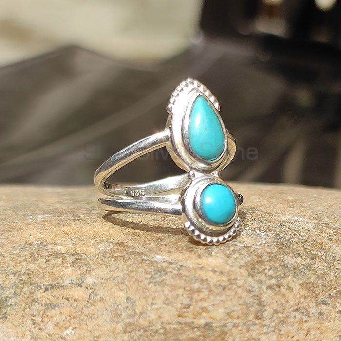 Stunning Turquoise Gemstone Ring In 925 Sterling Silver Jewelry SSR89-2_0