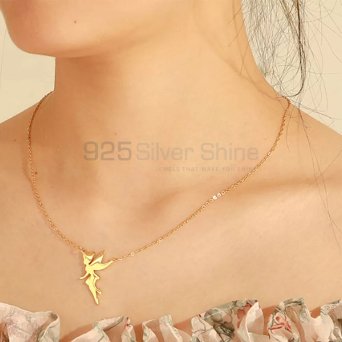 Handmade 925 Silver Angel Wings Necklace For Women's AWMN08_2