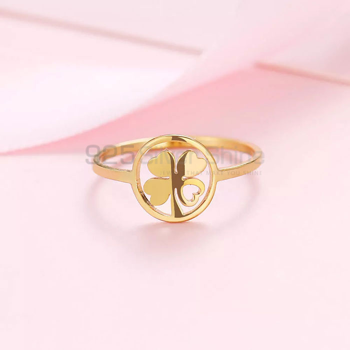 Handmade Clover Minimalist Ring In 925 Sterling Silver CFMR33_2